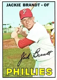 1967 Topps #142 - Jackie Brandt - Philadelphia Phillies
