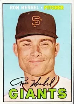 1967 Topps #156 - Ron Herbel - San Francisco Giants 1967 Topps #156 - Ron Herbel - San Francisco Giants