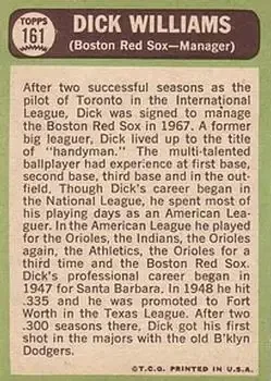 Back of Dick Williams