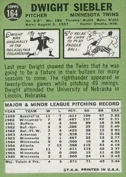 Back of Dwight Siebler