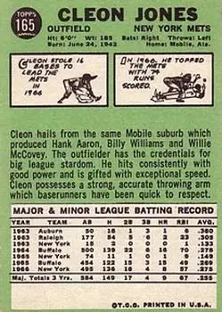 Back of Cleon Jones