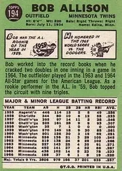 Back of Bob Allison