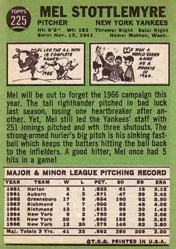 Back of Mel Stottlemyre