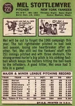 Back of Mel Stottlemyre