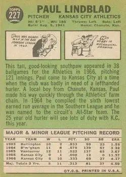 Back of Paul Lindblad