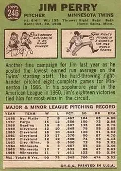 Back of Jim Perry