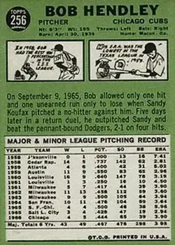 Back of Bob Hendley