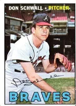 1967 Topps #267 - Don Schwall - Atlanta Braves