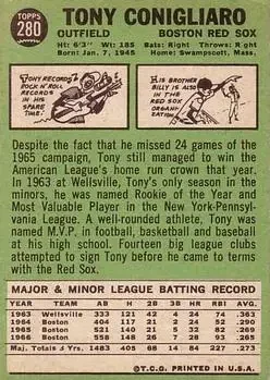 Back of Tony Conigliaro