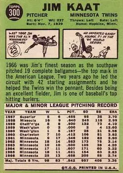Back of Jim Kaat