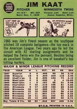 Back of Jim Kaat