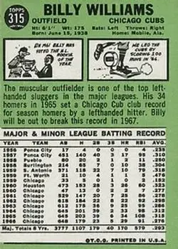 Back of Billy Williams