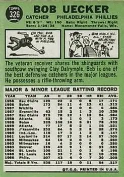 Back of Bob Uecker