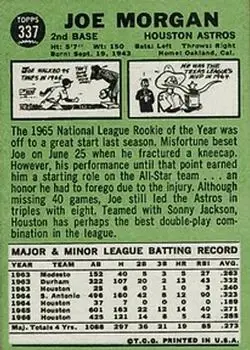 Back of Joe Morgan