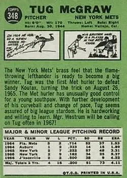 Back of Tug McGraw