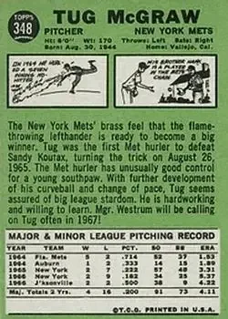 Back of Tug McGraw