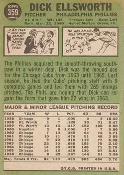 Back of Dick Ellsworth
