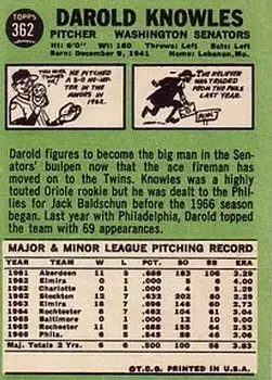 Back of Darold Knowles