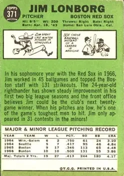 Back of Jim Lonborg