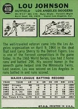 Back of Lou Johnson