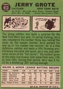 Back of Jerry Grote