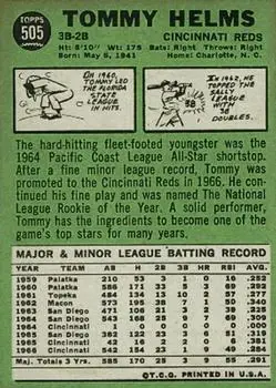 Back of Tommy Helms