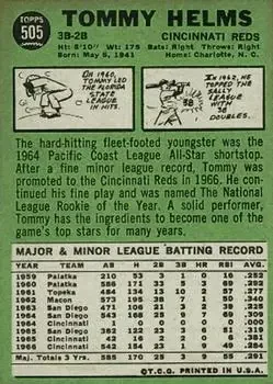 Back of Tommy Helms
