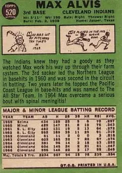 Back of Max Alvis