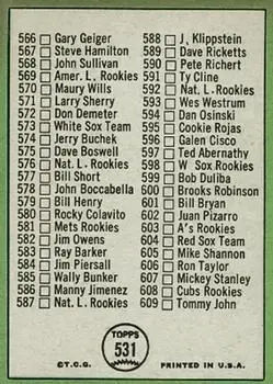 Back of Card #531
