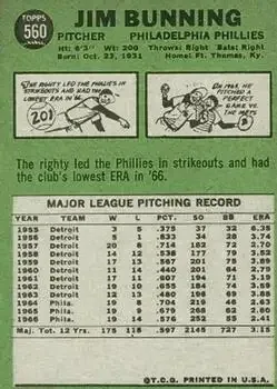 Back of Jim Bunning