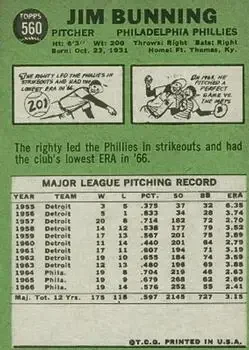 Back of Jim Bunning