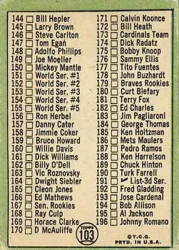 Back of Card #103