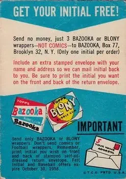 Back of Card #NNO