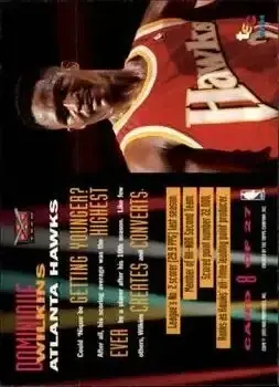 1993-94 Stadium Club - Beam Team Members Only #8 - Dominique Wilkins - Atlanta Hawks - Back