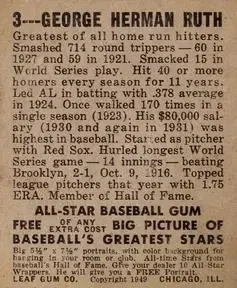 Back of Babe Ruth