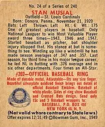 Back of Stan Musial