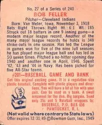 Back of Bob Feller