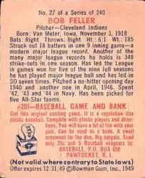 Back of Bob Feller
