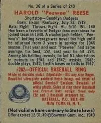 Back of Harold Reese
