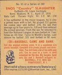 Back of Enos Slaughter