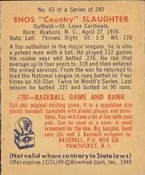 Back of Enos Slaughter