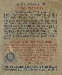 Back of Phil Rizzuto