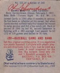 Back of Al Schoendienst