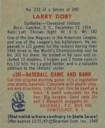 Back of Larry Doby