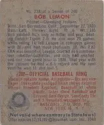Back of Bob Lemon