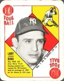 1951 Topps Red Backs #1 Larry "Yogi" Berra