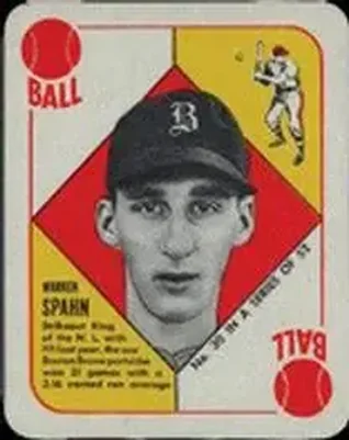 1951 Topps Red Backs #30 Warren Spahn
