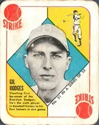 1951 Topps Red Backs #31 Gil Hodges