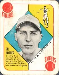 1951 Topps Red Backs #31 Gil Hodges