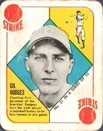 1951 Topps Red Backs #31 Gil Hodges